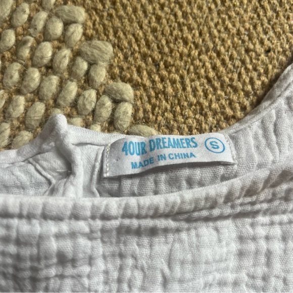 Dreamers White Textured Blouse - Picture 3 of 6